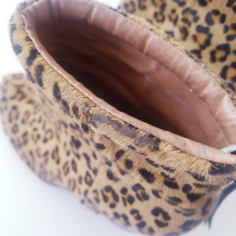 JEFFREY CAMPBELL Leopard Calf Hair Rumble Booties - Picture 7 of 10